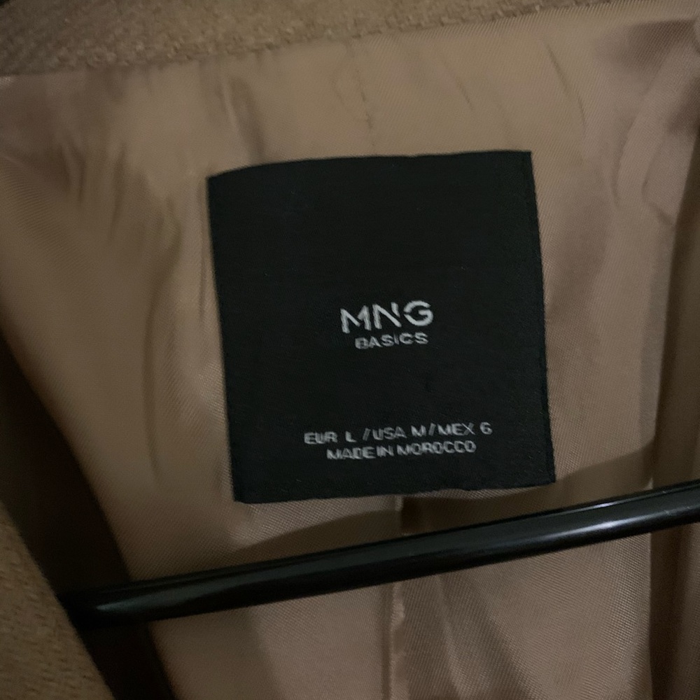 Tan; wool; long coat